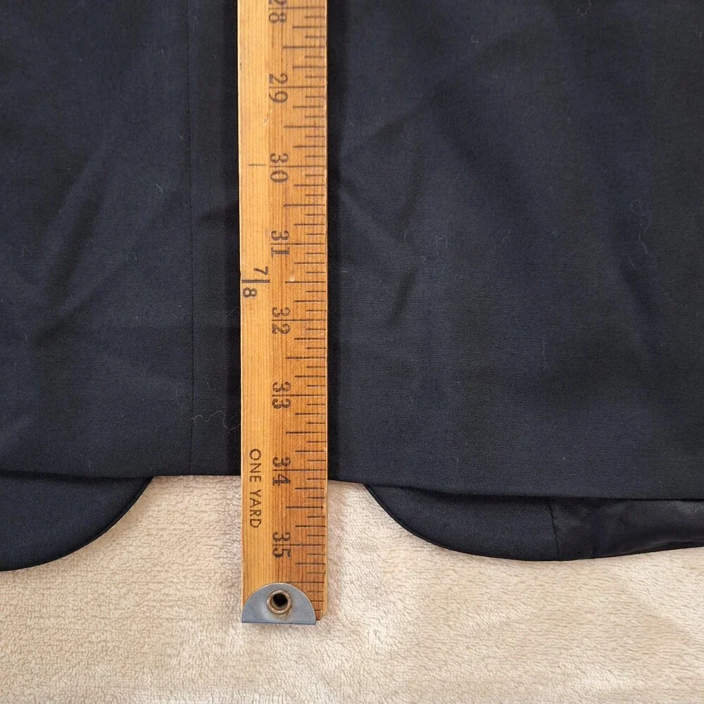 Miltons Tuxedo Jacket Blazer Mens Black Merino Wool One Button Made in Italy